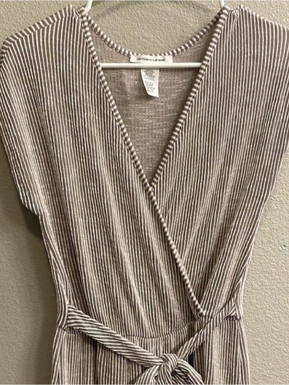 comfortable brown and cream jumpsuit romper